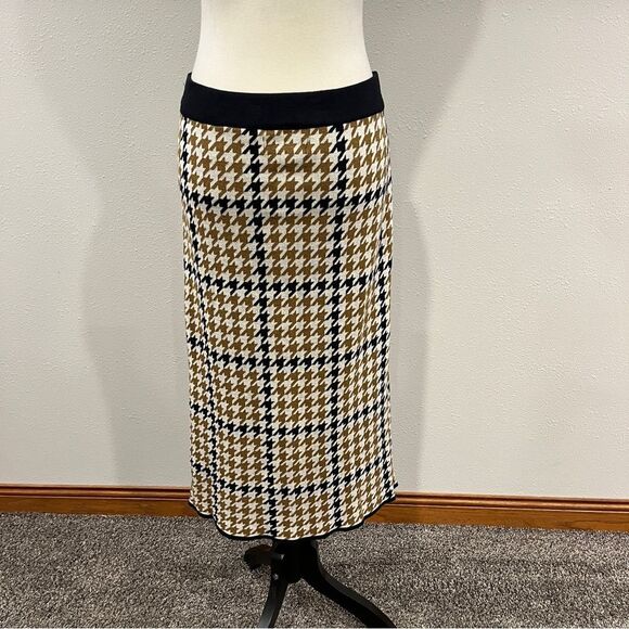 Stylish knit Houndstooth midi Skirt size medium - Picture 4 of 9